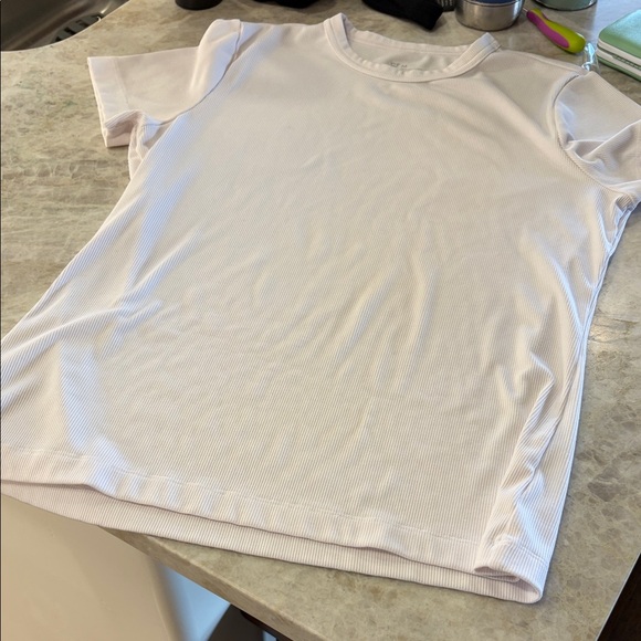 BOODY Ribbed White Crew Neck Tee - Picture 4 of 4